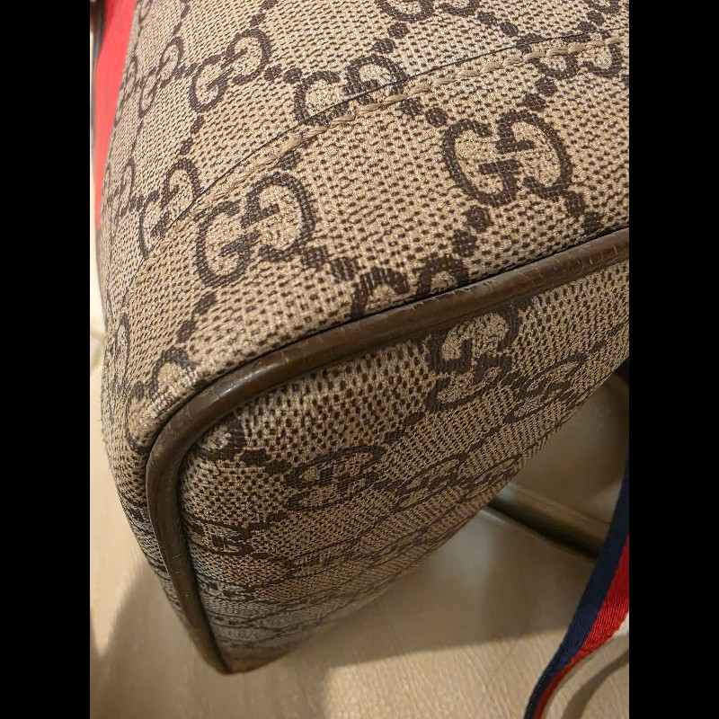 Guuci 貓咪後背包GUCCI 古馳 GG Supreme Mystic Cat 三
色織帶帆布後背包-21
