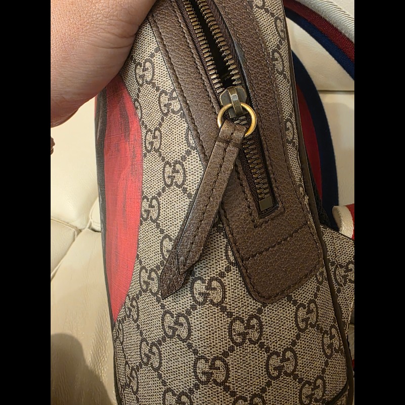 Guuci 貓咪後背包GUCCI 古馳 GG Supreme Mystic Cat 三
色織帶帆布後背包-22