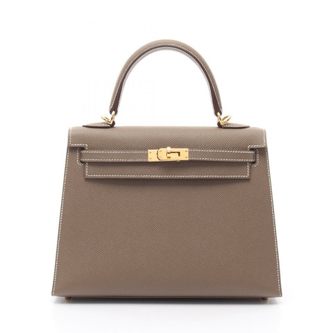 大象灰色 Epsom牛革 Kelly 25 凱莉包 两用包 B刻 金扣【HERMES 愛馬仕】 038416CC