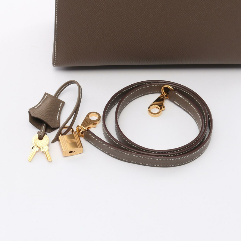 大象灰色 Epsom牛革 Kelly 25 凱莉包 两用包 B刻 金扣【HERMES 愛馬仕】 038416CC-5