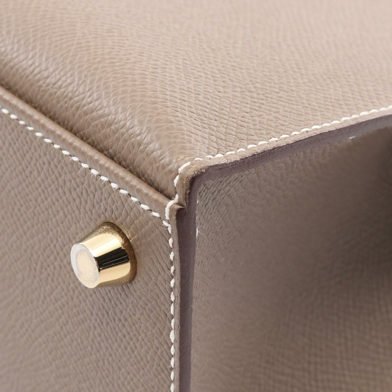 大象灰色 Epsom牛革 Kelly 25 凱莉包 两用包 B刻 金扣【HERMES 愛馬仕】 038416CC-7