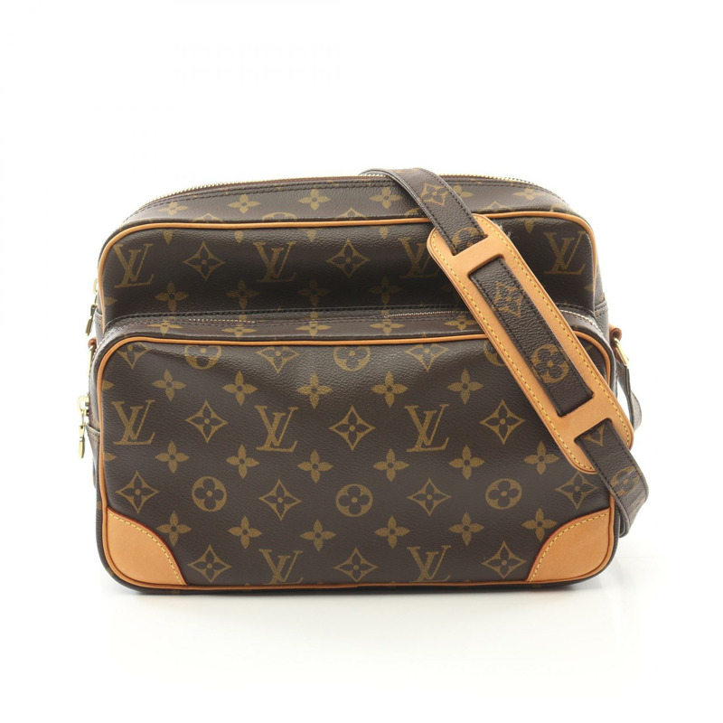 棕色 原花 帆布 Nil 肩背包【LOUIS VUITTON LV 路易威登】 M45244-0