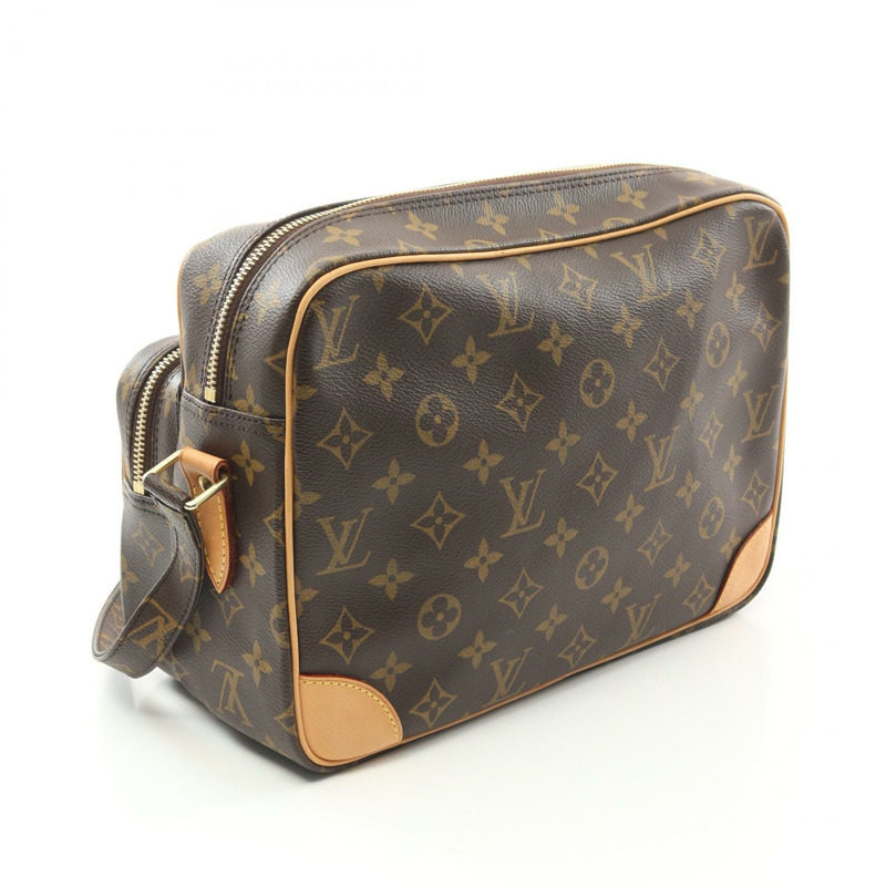 棕色 原花 帆布 Nil 肩背包【LOUIS VUITTON LV 路易威登】 M45244-1