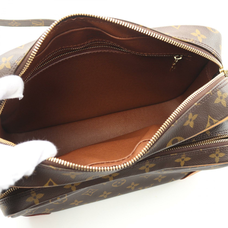 棕色 原花 帆布 Nil 肩背包【LOUIS VUITTON LV 路易威登】 M45244-2