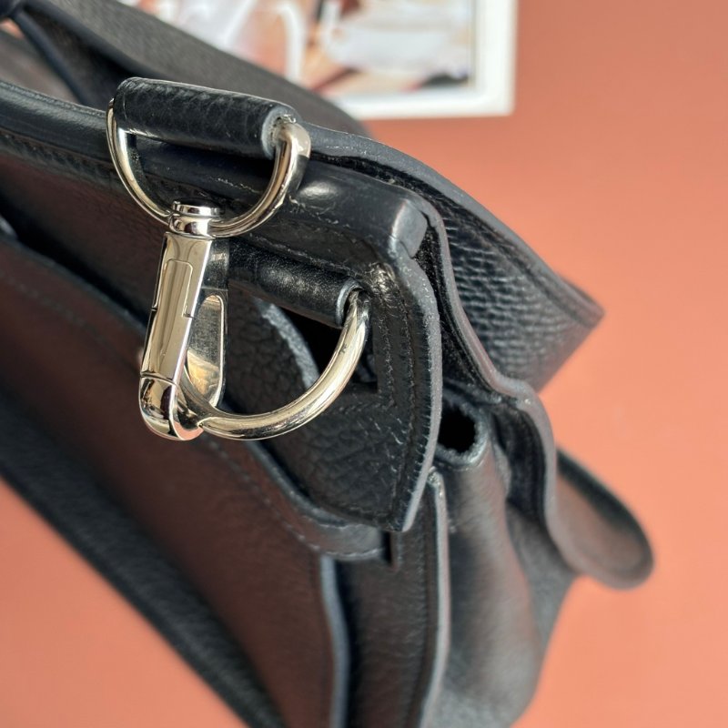 ::HERMES:: 黑銀吉普賽 Jypsiere 28 斜背包 男包 中性包-6