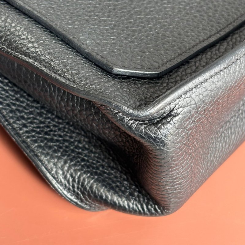 ::HERMES:: 黑銀吉普賽 Jypsiere 28 斜背包 男包 中性包-8