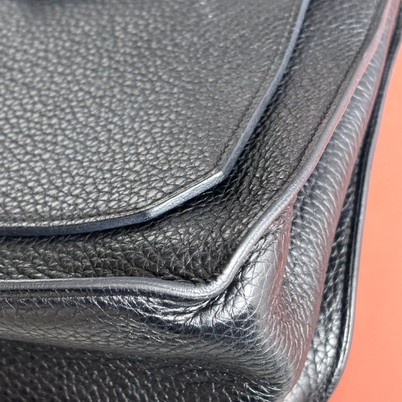 ::HERMES:: 黑銀吉普賽 Jypsiere 28 斜背包 男包 中性包-9