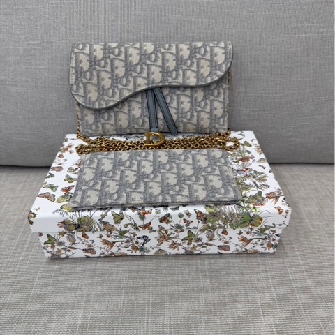 Dior 迪奧馬鞍二合一woc鏈條包