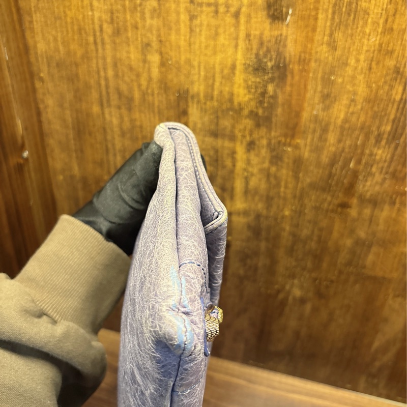 Balenciaga 紫色皮革手拿包-3