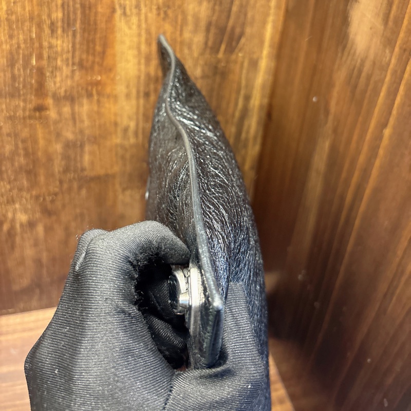 Balenciaga黑色皮革手拿包-4