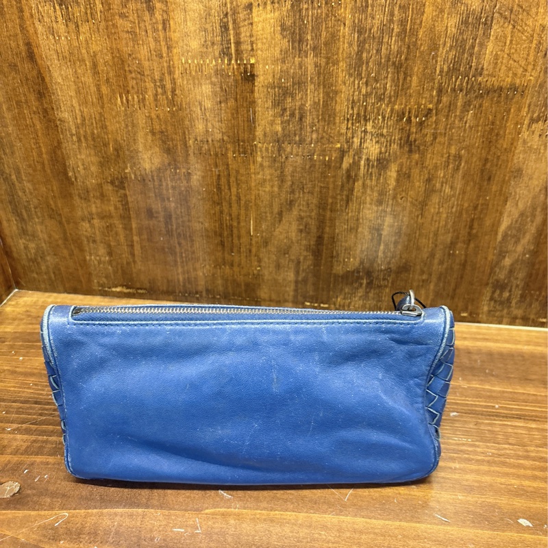 Bottega Veneta 編織手拿包 藍色-1