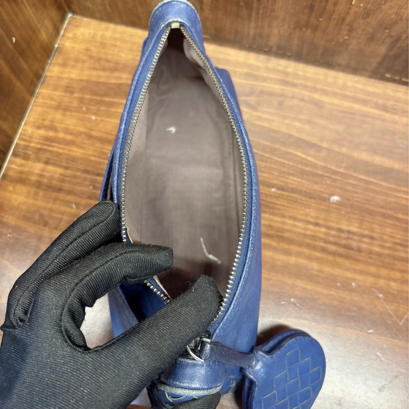 Bottega Veneta 編織手拿包 藍色-5