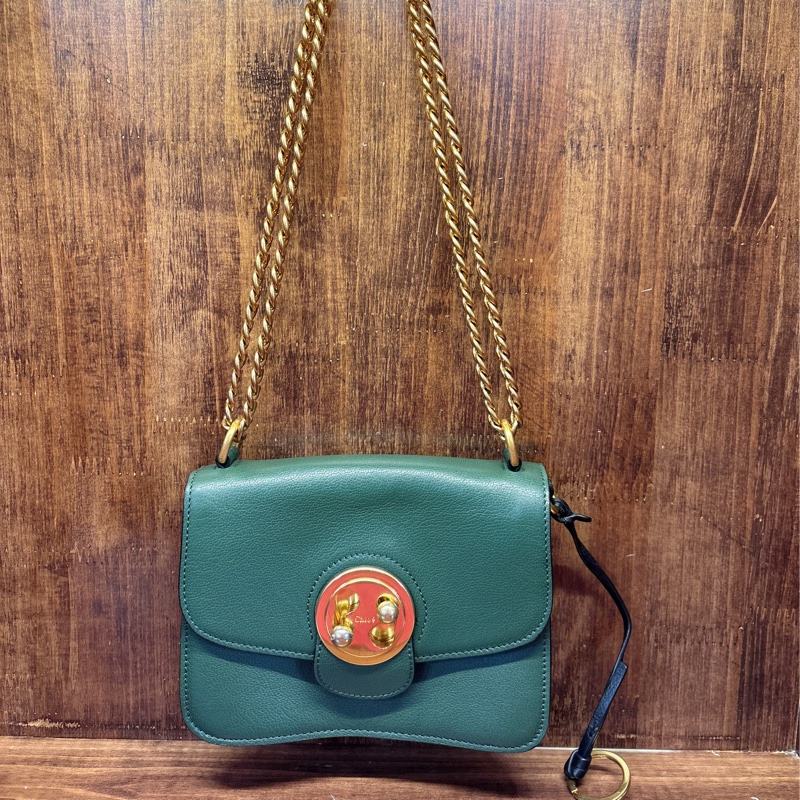 Chloe C Bag 綠色鏈條包-0