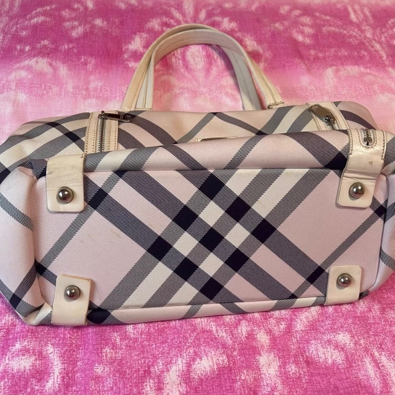 Burberry熊貓格紋托特包-1