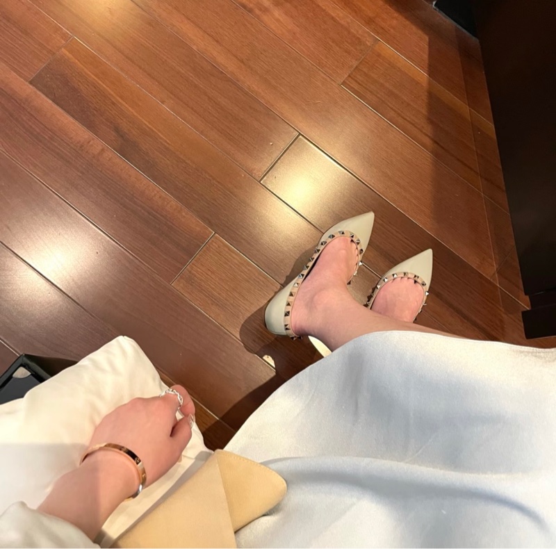 Rv 購證全配 奶茶色平底鞋-6