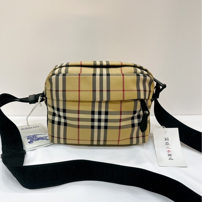 莉亞精品♡ Burberry 格紋相機包 二手-2