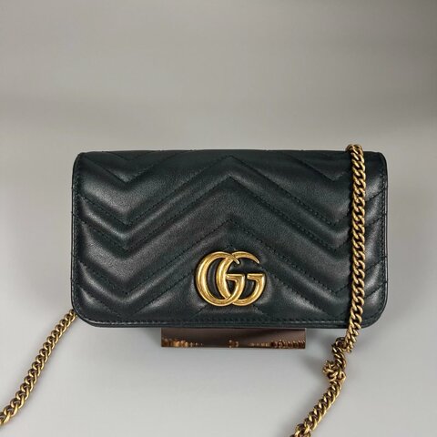 GUCCI 488426 黑MARMONT掀蓋WOC