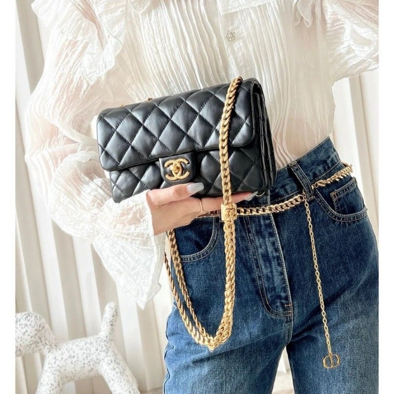 莉亞精品♡Chanel AS3393金柱風琴包 近新閒置-3