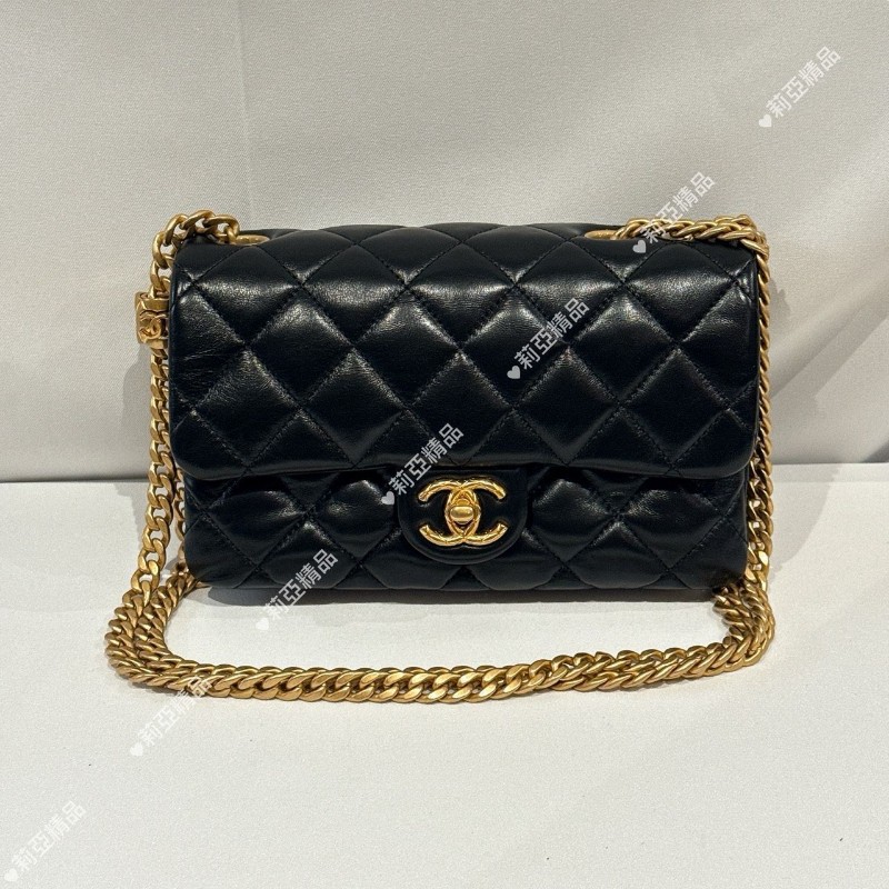 莉亞精品♡Chanel AS3393金柱風琴包 近新閒置-4