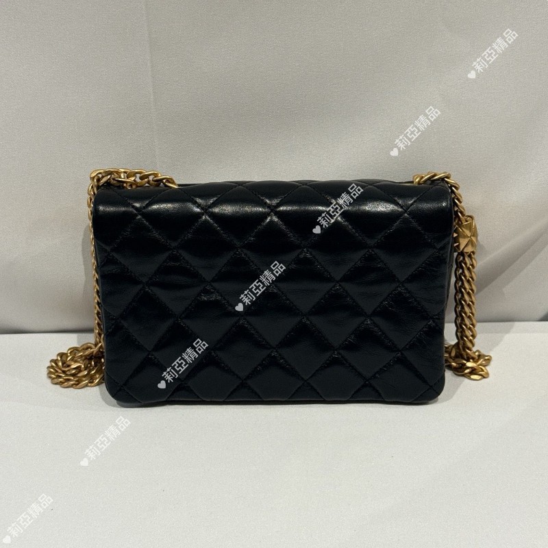 莉亞精品♡Chanel AS3393金柱風琴包 近新閒置-5