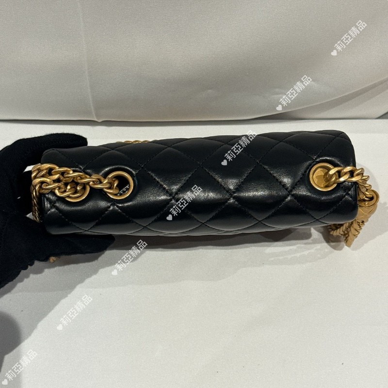 莉亞精品♡Chanel AS3393金柱風琴包 近新閒置-6