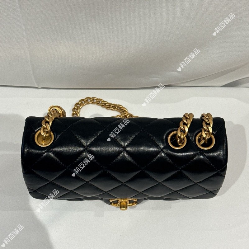 莉亞精品♡Chanel AS3393金柱風琴包 近新閒置-7