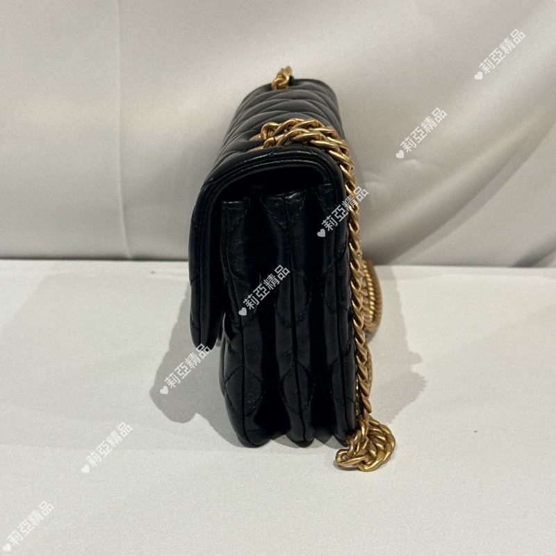 莉亞精品♡Chanel AS3393金柱風琴包 近新閒置-8