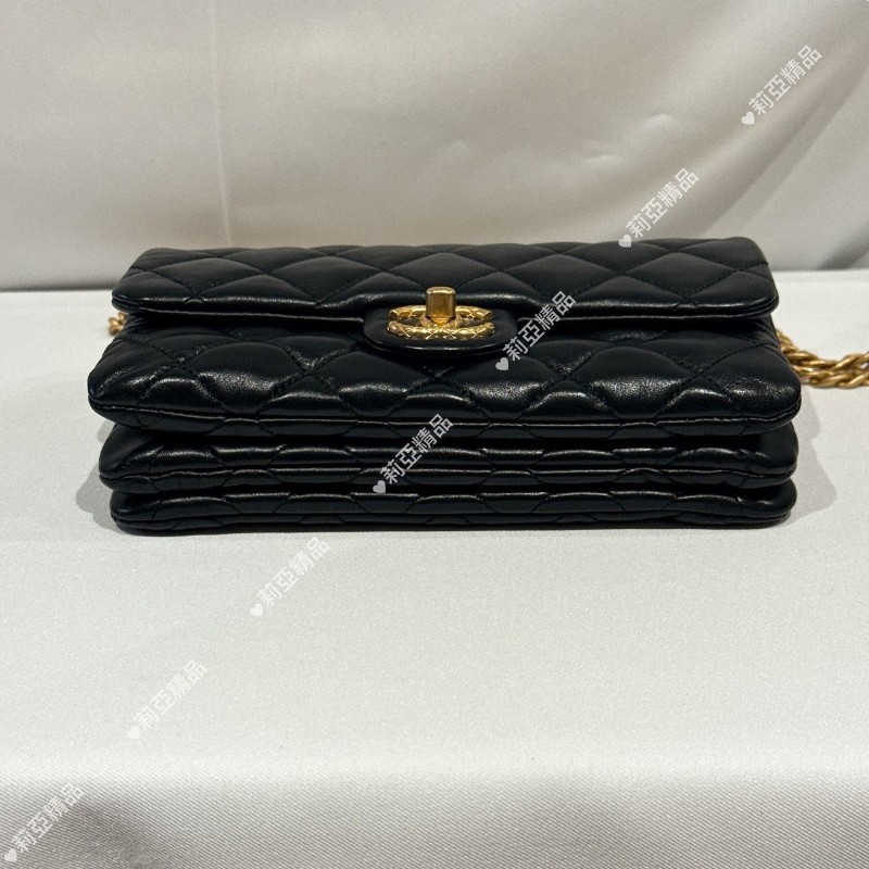 莉亞精品♡Chanel AS3393金柱風琴包 近新閒置-9