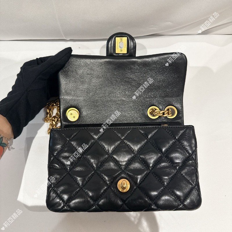 莉亞精品♡Chanel AS3393金柱風琴包 近新閒置-14