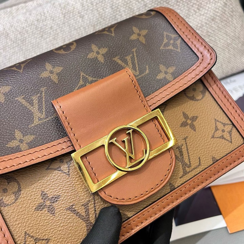 LV Dauphine 拼色老花-2