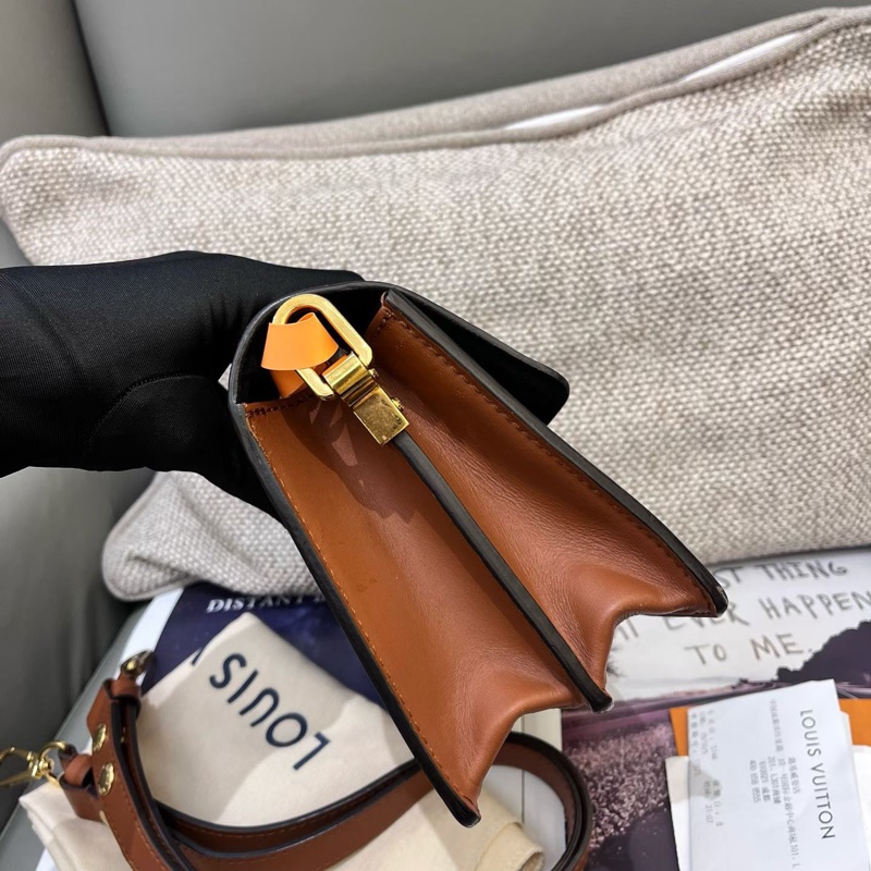 LV Dauphine 拼色老花-4