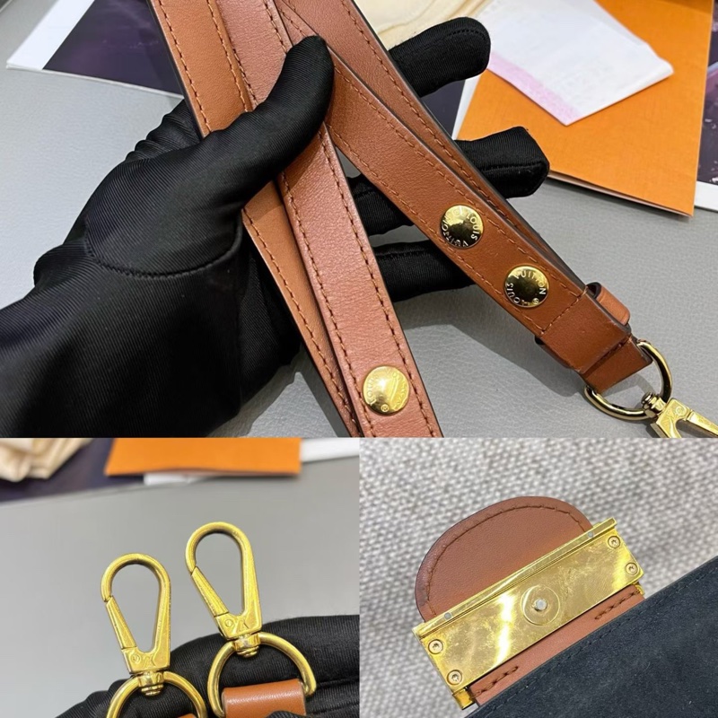 LV Dauphine 拼色老花-6