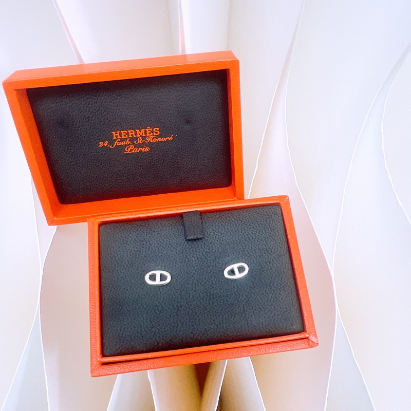 Hermes farandole 純銀豬鼻子耳環-0