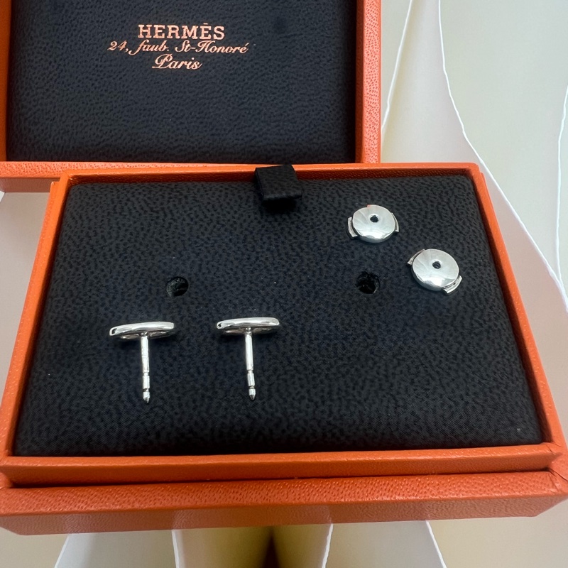 Hermes farandole 純銀豬鼻子耳環-4