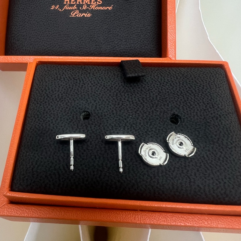 Hermes farandole 純銀豬鼻子耳環-5