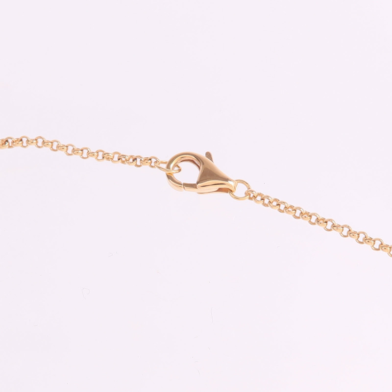 CARTIER 18K玫瑰金Agrafe Diamond Necklace鑽石項鍊-4