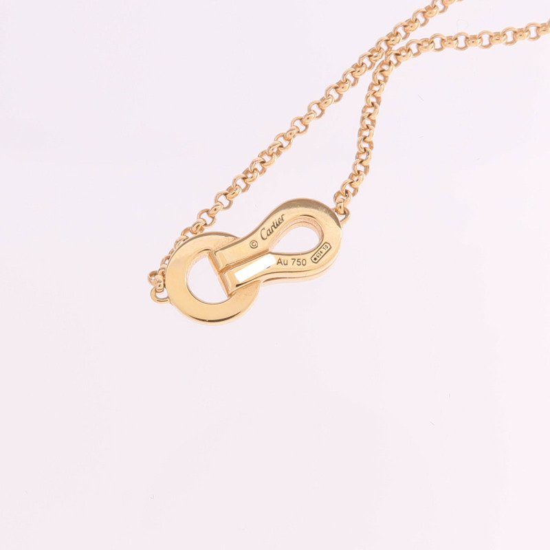 CARTIER 18K玫瑰金Agrafe Diamond Necklace鑽石項鍊-7