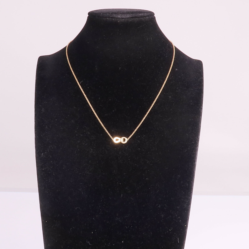 CARTIER 18K玫瑰金Agrafe Diamond Necklace鑽石項鍊-9
