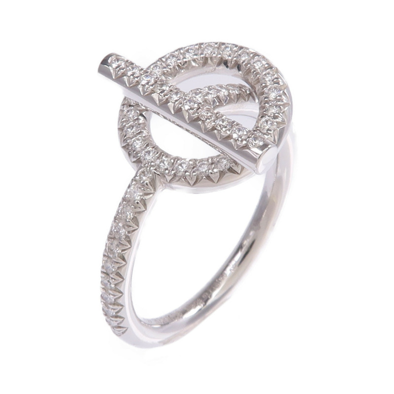 HERMES 18K白金Bague Echappee Diamond Ring鑽石戒指US#Hermes#53/US#6.25-0