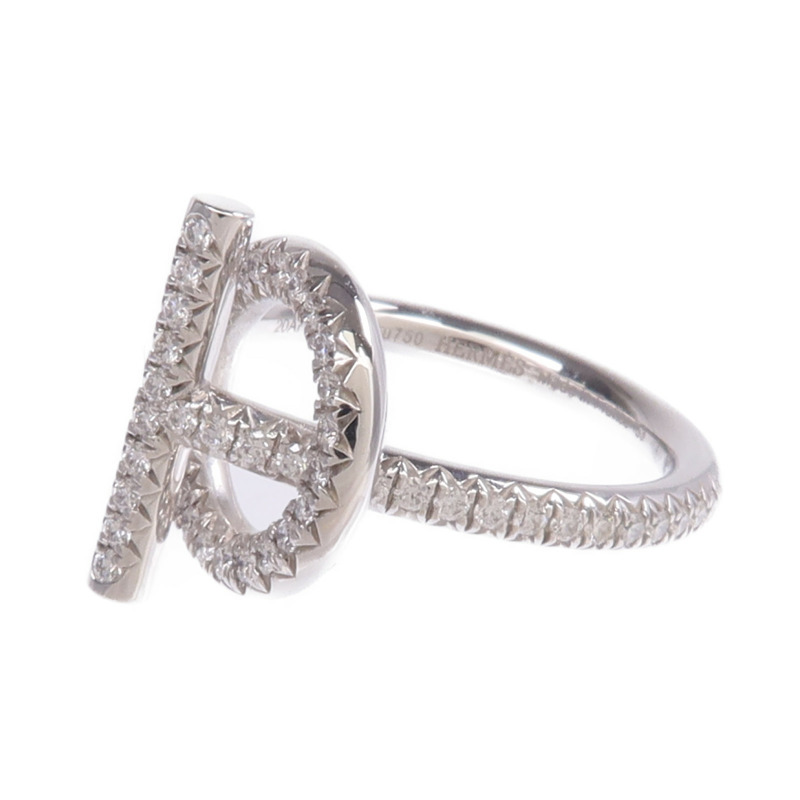 HERMES 18K白金Bague Echappee Diamond Ring鑽石戒指US#Hermes#53/US#6.25-2