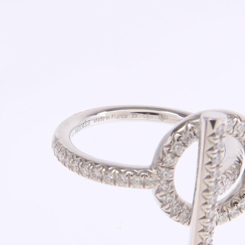 HERMES 18K白金Bague Echappee Diamond Ring鑽石戒指US#Hermes#53/US#6.25-5
