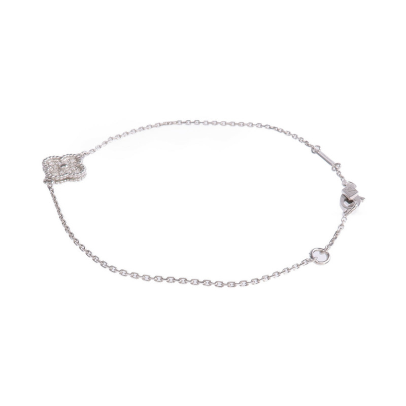 Van Cleef & Arpels 18K白金Sweet Alhambra Diamond Bracelet鑽石手鏈-1