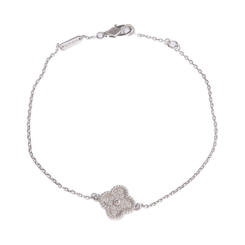 Van Cleef & Arpels 18K白金Sweet Alhambra Diamond Bracelet鑽石手鏈-3