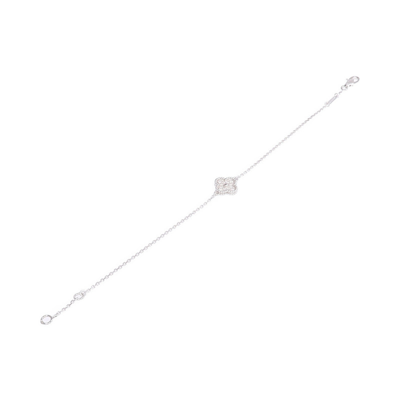 Van Cleef & Arpels 18K白金Sweet Alhambra Diamond Bracelet鑽石手鏈-7