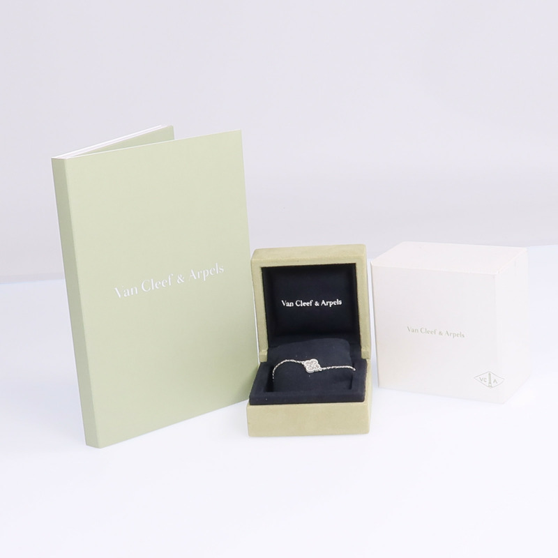 Van Cleef & Arpels 18K白金Sweet Alhambra Diamond Bracelet鑽石手鏈-8