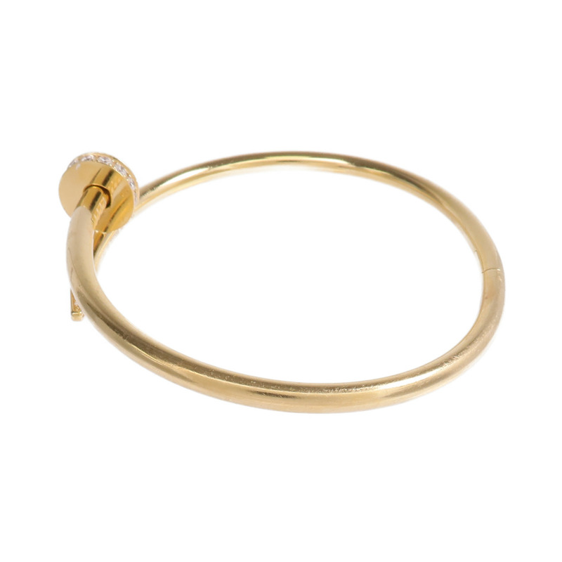 CARTIER 18K黃金Juste un Clou鑽石手鐲Cartier#19-1