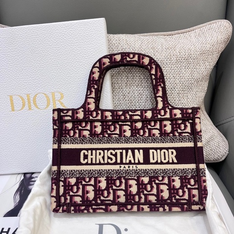 Dior粉色Book Tote mini