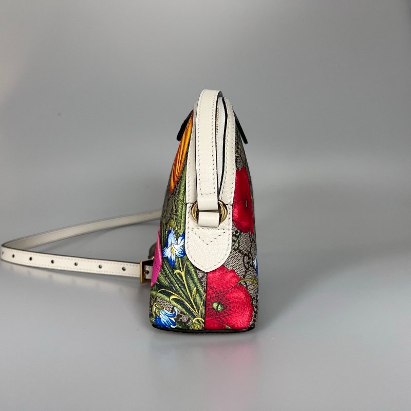 GUCCI 499621 白花卉貝殼包-2