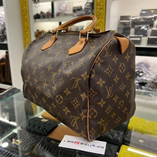 東區正精品㊣LV M41526 Speedy30 原花字紋有背波士頓包手提包 RZ6183-1