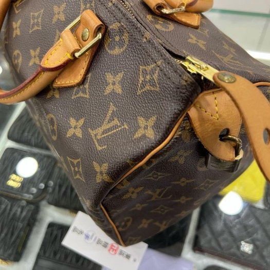 東區正精品㊣LV M41526 Speedy30 原花字紋有背波士頓包手提包 RZ6183-3